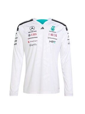 Adidas Mercedes-AMG Petronas F1 Team Long Sleeve Polo Top JX0757